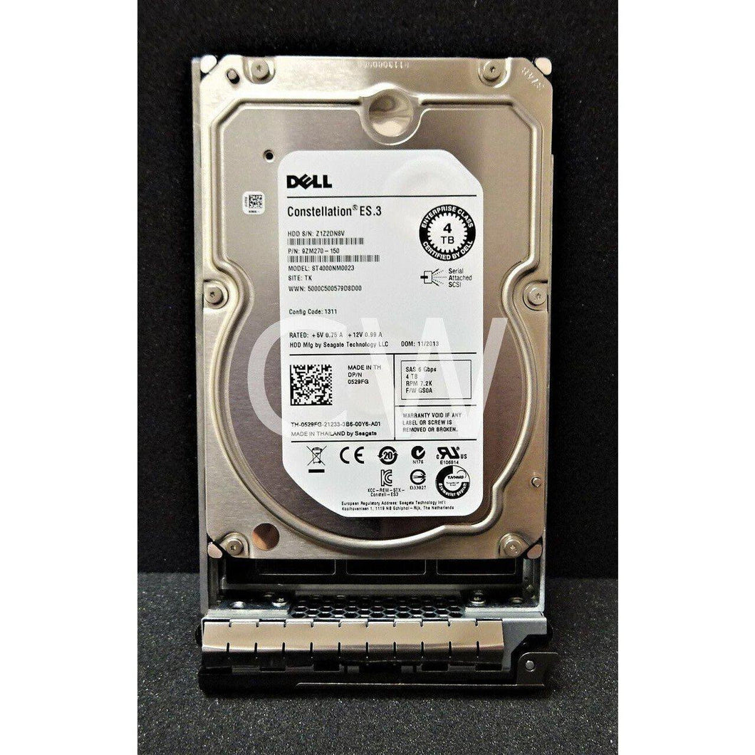 0529FG Dell 529FG 0529FG 4TB 7.2K RPM 6Gb/s 128MB SAS 3.5