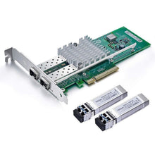 Load image into Gallery viewer, 10Gtek for Intel E10G42BTDA 82599ES Chip 10GbE Ethernet Converged Network Adapter X520-DA2/X520-SR2, PCI-E X8 Dual SFP+ Port-FoxTI
