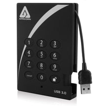 Load image into Gallery viewer, Apricorn Aegis Padlock 1 TB USB 3.0 256-bit AES XTS Hardware Encrypted Portable External Hard Drive (A25-3PL256-1000)-FoxTI
