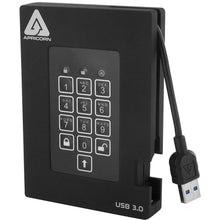 Carregar imagem no visualizador da galeria, Apricorn Aegis Padlock Fortress FIPS 140-2 Level 2 Validated 256-bit Encrypted USB 3.0 Hard Drive with PIN Access, 1 TB-FoxTI
