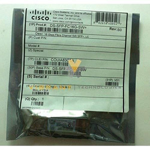 Cisco DS-SFP-FC16G-SW= SFP+ transceiver module - fiber optic - LC multi-mode - up to 1310 ft - 850 nm - for P/N: DS-X9448-768K9=-FoxTI