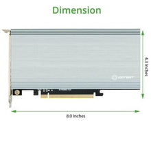 Load image into Gallery viewer, Controladora Quad M.2 M-key NVMe Slot PCIe 3.0 x16 Bifurcation Riser Controller Card Non-RAID - MFerraz Tecnologia
