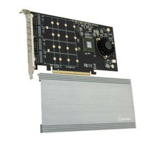 Load image into Gallery viewer, Controladora Quad M.2 M-key NVMe Slot PCIe 3.0 x16 Bifurcation Riser Controller Card Non-RAID - MFerraz Tecnologia
