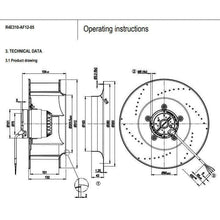 Cargar imagen en el visor de la galería, Ebmpapst R4E310-AF12-05 centrifugal fan 0.67A AC230V 150W ABB inverter fan-FoxTI
