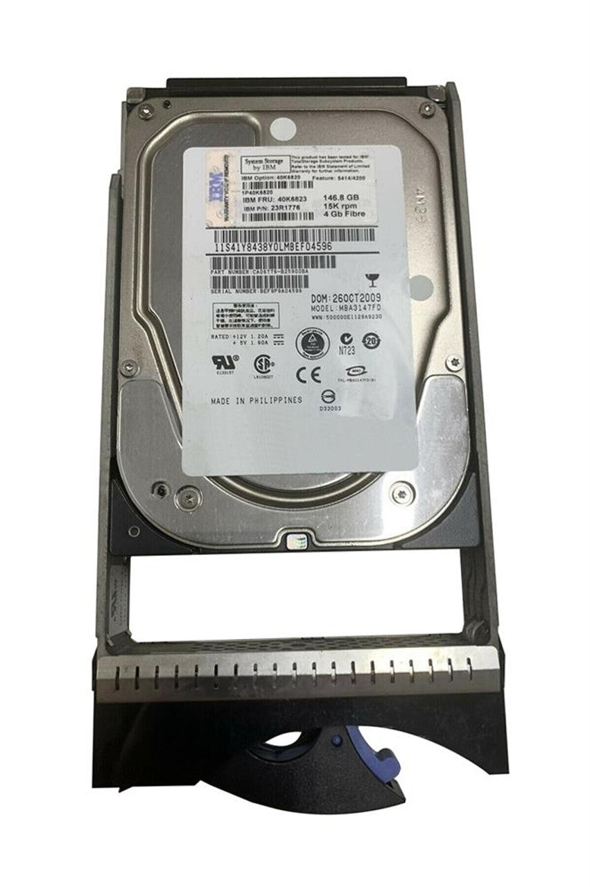 40K6820 40K6823 23R1776 146.8 GB,Plug-In Module,15000 RPM Hard Drive