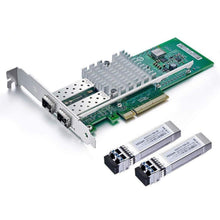 Carregar imagem no visualizador da galeria, 10Gtek for Intel E10G42BTDA 82599ES Chip 10GbE Ethernet Converged Network Adapter X520-DA2/X520-SR2, PCI-E X8 Dual SFP+ Port-FoxTI
