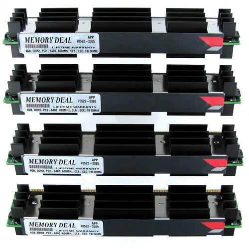 16GB ( 4 X 4 GB ) APPLE MAC PRO 8-CORE / QUAD-CORE 2.8GHZ - 3GHZ- 3.2GHZ INTEL XEON (EARLY 2008) & MAC PRO WORKSTATION 2008 MEMORY DDR2 800 FULLY BUFFERED DIMM RAM PC2-6400-FoxTI