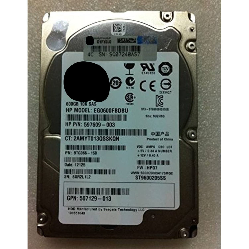 HP EG0600FCHHU-SC EG0600FCHHU HP 600GB 10K 6G SFF SAS SC Hard Drive - MFerraz Tecnologia