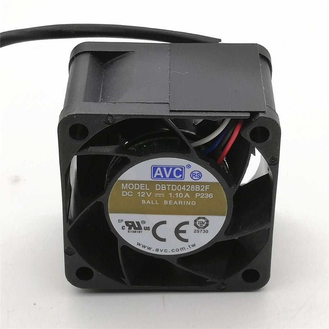 Cooler AVC DBTD0428B2F 4028 12V 1.10A 4CM 4-Wire Server Cooling Fan - MFerraz Tecnologia