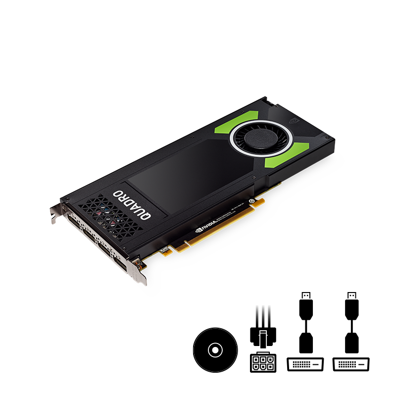 PNY Technologies Nvidia Quadro P4000 - The World's Most Powerful Single Slot Professional Graphics Card (VCQP4000-BLK) Card