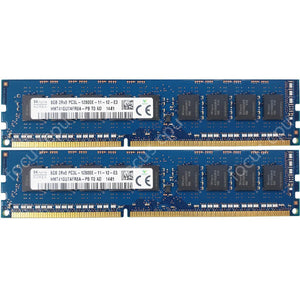 Hynix 16GB KIT 2X8GB PC3L-12800E DDR3-1600Mhz 1.35V 240Pin ECC Unbuffered Memory-FoxTI