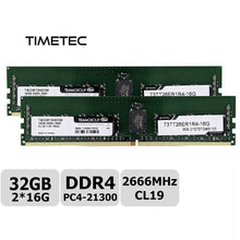 Cargar imagen en el visor de la galería, Memoria 32GB DDR4 2666MHz PC4-21300 Registered ECC 1.2V CL19 2Rx4 Dual Rank 288 Pin RDIMM Server Memory Ram Module Upgrade (32GB)-FoxTI
