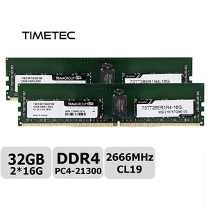 Memoria 32GB DDR4 2666MHz PC4-21300 Registered ECC 1.2V CL19 2Rx4 Dual Rank 288 Pin RDIMM Server Memory Ram Module Upgrade (32GB)-FoxTI