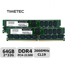 Cargar imagen en el visor de la galería, Memoria 32GB DDR4 2666MHz PC4-21300 Registered ECC 1.2V CL19 2Rx4 Dual Rank 288 Pin RDIMM Server Memory Ram Module Upgrade (32GB)-FoxTI
