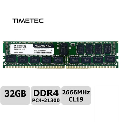 Memoria 32GB DDR4 2666MHz PC4-21300 Registered ECC 1.2V CL19 2Rx4 Dual Rank 288 Pin RDIMM Server Memory Ram Module Upgrade (32GB)-FoxTI