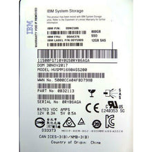 Cargar imagen en el visor de la galería, IBM 00AK376 800GB 12GB 2.5 SAS SSD FLASH DRIVE 00MJ158, 00NC586, AC - MFerraz Tecnologia
