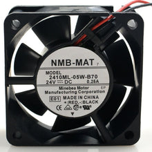 Load image into Gallery viewer, Cooler 2410ML-05W-B70 6025 6CM 24V 0.25A two-wire double ball cooling fan - MFerraz Tecnologia
