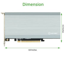 Cargar imagen en el visor de la galería, Controladora Quad M.2 M-key NVMe Slot PCIe 3.0 x16 Bifurcation Riser Controller Card Non-RAID - MFerraz Tecnologia
