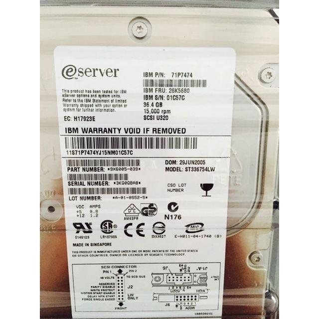 Seagate/IBM (ST336754LW) 36.7GB, 15000RPM, 3.5